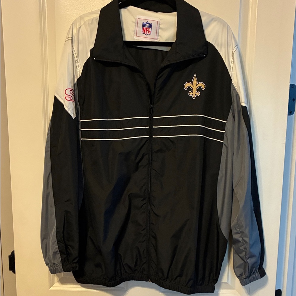 NFL Black and Silver Windbreaker Jacket
